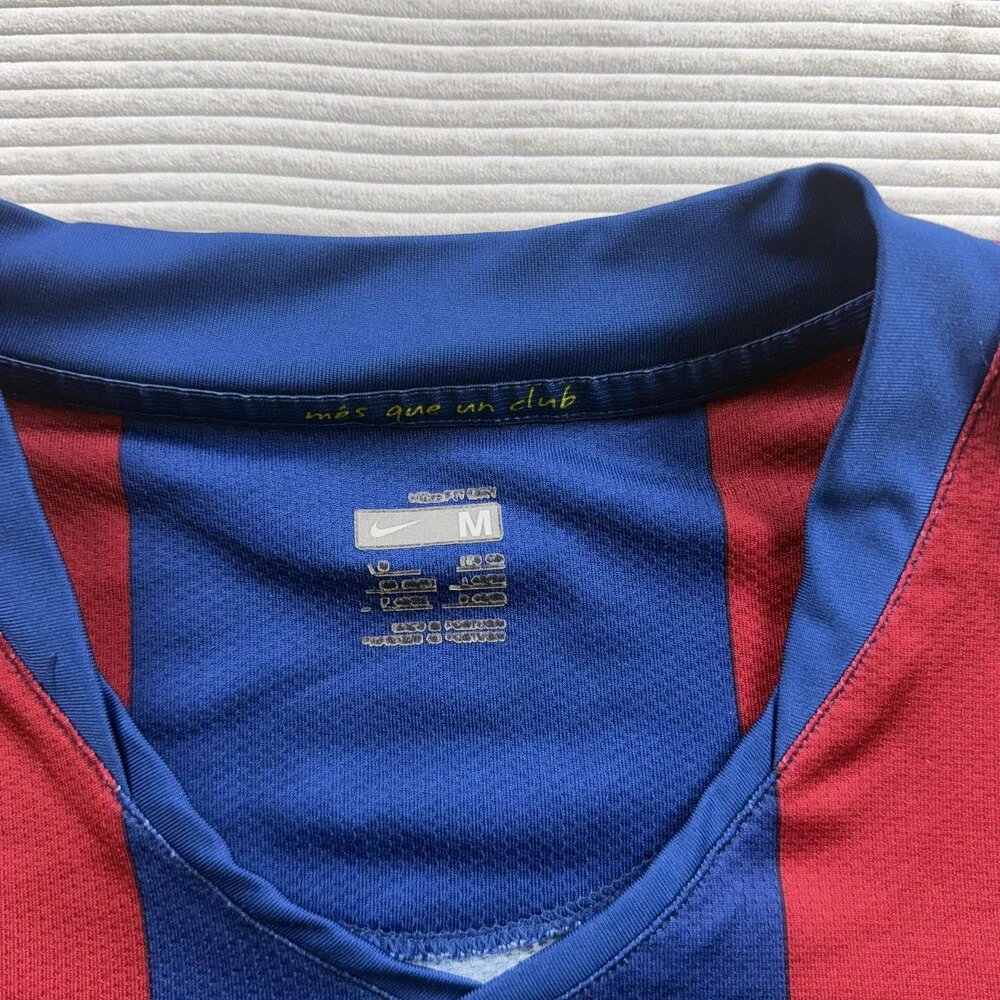 FC Barcelona Jersey 2007 Mens Medium Blue Red Soccer Nike UNICEF Camp Messi 19